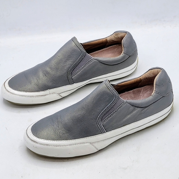 Vionic April Gray Silver Leather Flats Loafers Slip-On Sneakers Size 7.5 - Picture 7 of 16